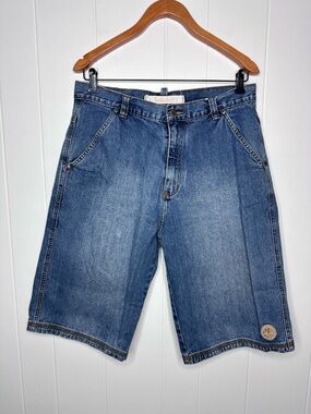 Timberland Y2K Baggy Long Jean Shorts Jorts